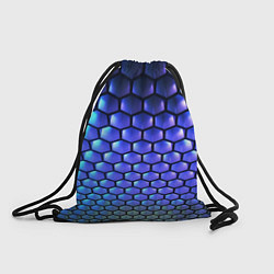 Рюкзак-мешок Цветные соты - объемная абстракция, цвет: 3D-принт