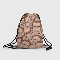 Рюкзак-мешок Лица Николаса Кейджа, цвет: 3D-принт