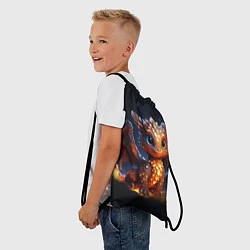 Рюкзак-мешок Котик дракоша, цвет: 3D-принт — фото 2