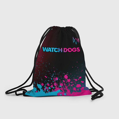 Мешок для обуви Watch Dogs - neon gradient: символ сверху / 3D-принт – фото 1