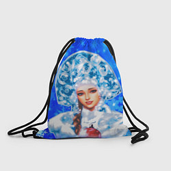 Рюкзак-мешок Красивая русская снегурочка, цвет: 3D-принт