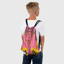 Рюкзак-мешок Розовый бабочкин мотив, цвет: 3D-принт — фото 2