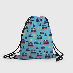 Рюкзак-мешок Силуэт девушки - пейзаж в силуэте, цвет: 3D-принт