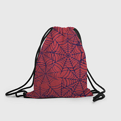 Рюкзак-мешок Паутина красно-синий, цвет: 3D-принт