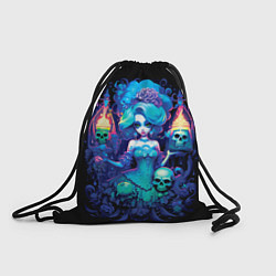 Рюкзак-мешок Сказочная ведьма с черепами, цвет: 3D-принт