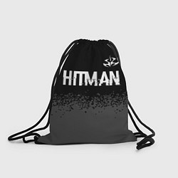 Мешок для обуви Hitman glitch на темном фоне: символ сверху
