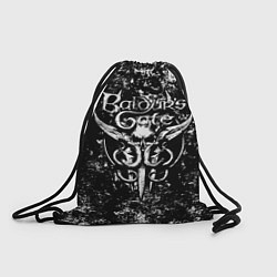 Рюкзак-мешок Baldurs gate 3 - black and white, цвет: 3D-принт