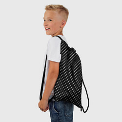 Рюкзак-мешок В мелкий горошек на черном фоне, цвет: 3D-принт — фото 2