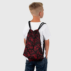 Рюкзак-мешок Красно-чёрная пятнистая текстура, цвет: 3D-принт — фото 2