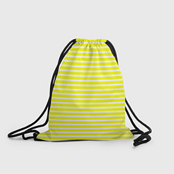 Рюкзак-мешок Жёлтый с белыми полосками, цвет: 3D-принт