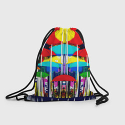 Мешок для обуви Mirror pattern of umbrellas - pop art