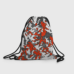 Рюкзак-мешок Абстракция серо-красная, цвет: 3D-принт