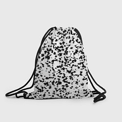 Рюкзак-мешок Пятнистый чёрно-белый паттерн, цвет: 3D-принт
