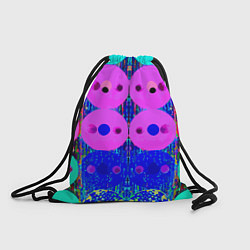 Рюкзак-мешок Паттерн из дисков - неон - нейросеть, цвет: 3D-принт