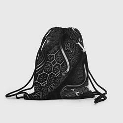 Рюкзак-мешок Чёрно-белая орнамент, цвет: 3D-принт