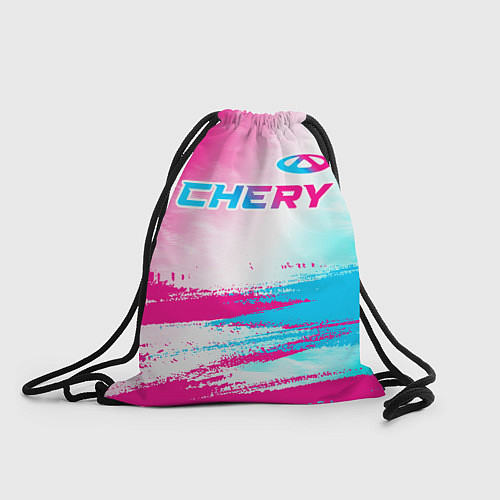 Мешок для обуви Chery neon gradient style: символ сверху / 3D-принт – фото 1