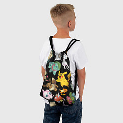 Рюкзак-мешок Пикачу и другие покемоны, цвет: 3D-принт — фото 2