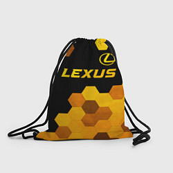 Рюкзак-мешок Lexus - gold gradient: символ сверху, цвет: 3D-принт