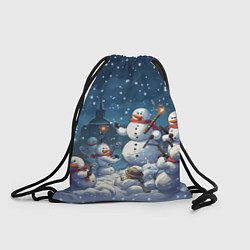Рюкзак-мешок Снежный бой, цвет: 3D-принт