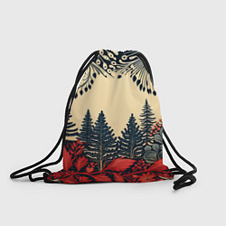 Рюкзак-мешок Новогодний лес, цвет: 3D-принт