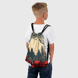 Рюкзак-мешок Новогодний лес, цвет: 3D-принт — фото 2