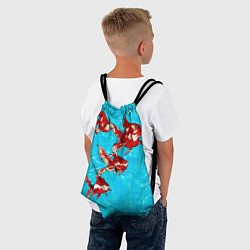 Рюкзак-мешок Красная рыбки, цвет: 3D-принт — фото 2