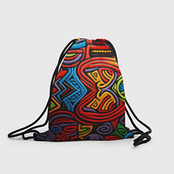 Рюкзак-мешок Разноцветный узор в стиле абстракционизм, цвет: 3D-принт