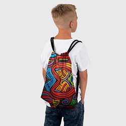 Рюкзак-мешок Разноцветный узор в стиле абстракционизм, цвет: 3D-принт — фото 2