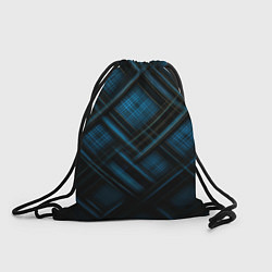 Рюкзак-мешок Тёмно-синяя шотландская клетка, цвет: 3D-принт