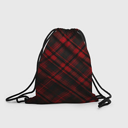 Рюкзак-мешок Тёмно-красная шотландская клетка, цвет: 3D-принт