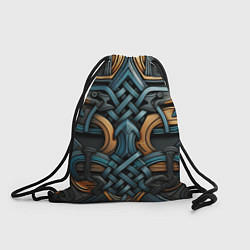 Рюкзак-мешок Асимметричный узор в скандинавском стиле, цвет: 3D-принт