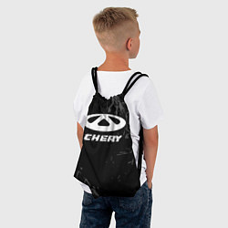 Рюкзак-мешок Chery speed на темном фоне со следами шин, цвет: 3D-принт — фото 2