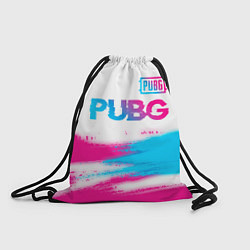 Рюкзак-мешок PUBG neon gradient style посередине, цвет: 3D-принт