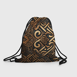 Рюкзак-мешок Асимметричный узор в викингском стиле, цвет: 3D-принт
