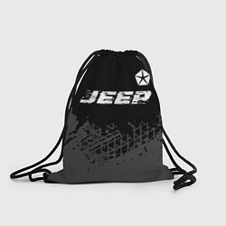 Мешок для обуви Jeep speed на темном фоне со следами шин посередин