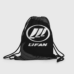 Рюкзак-мешок Lifan speed на темном фоне со следами шин, цвет: 3D-принт