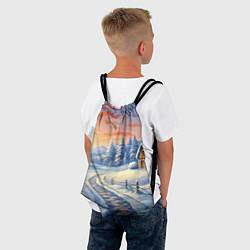 Рюкзак-мешок Предновогодний восход, цвет: 3D-принт — фото 2