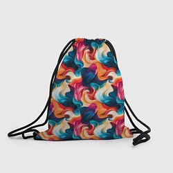 Рюкзак-мешок Паттерн абстрактные разноцветные волны, цвет: 3D-принт