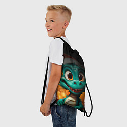 Рюкзак-мешок Зеленый дракон, цвет: 3D-принт — фото 2