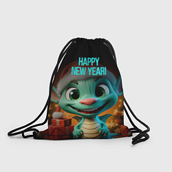 Рюкзак-мешок Happy new year green dragon, цвет: 3D-принт