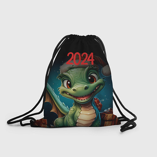 Мешок для обуви 2024 Зеленый дракон новый год / 3D-принт – фото 1