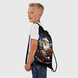 Рюкзак-мешок Дед мороз с драконом, цвет: 3D-принт — фото 2