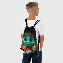 Рюкзак-мешок Зеленый дракончик 2024, цвет: 3D-принт — фото 2