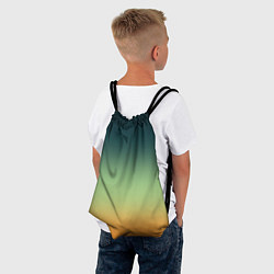 Рюкзак-мешок Темно-зеленый и желтый градиент, цвет: 3D-принт — фото 2