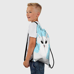 Рюкзак-мешок Лама - альпака в наушниках, цвет: 3D-принт — фото 2