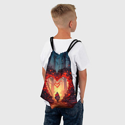 Рюкзак-мешок Сердце в сердце на закате, цвет: 3D-принт — фото 2