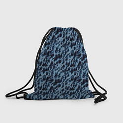 Рюкзак-мешок Размытый пятнистый синий, цвет: 3D-принт