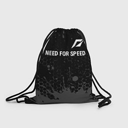 Рюкзак-мешок Need for Speed glitch на темном фоне посередине, цвет: 3D-принт
