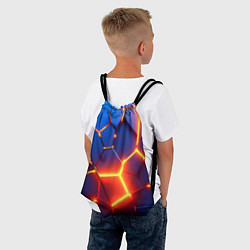Рюкзак-мешок Огненные плиты с разломом, цвет: 3D-принт — фото 2