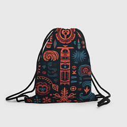Рюкзак-мешок Абстрактный паттерн в славянской стилистике, цвет: 3D-принт